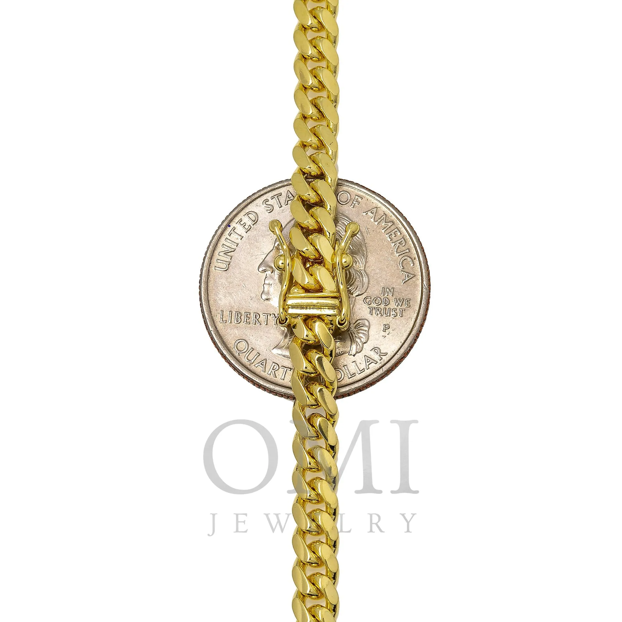 10K Yellow Gold 5mm Solid Miami Cuban Link Chain Available In Sizes 18-26