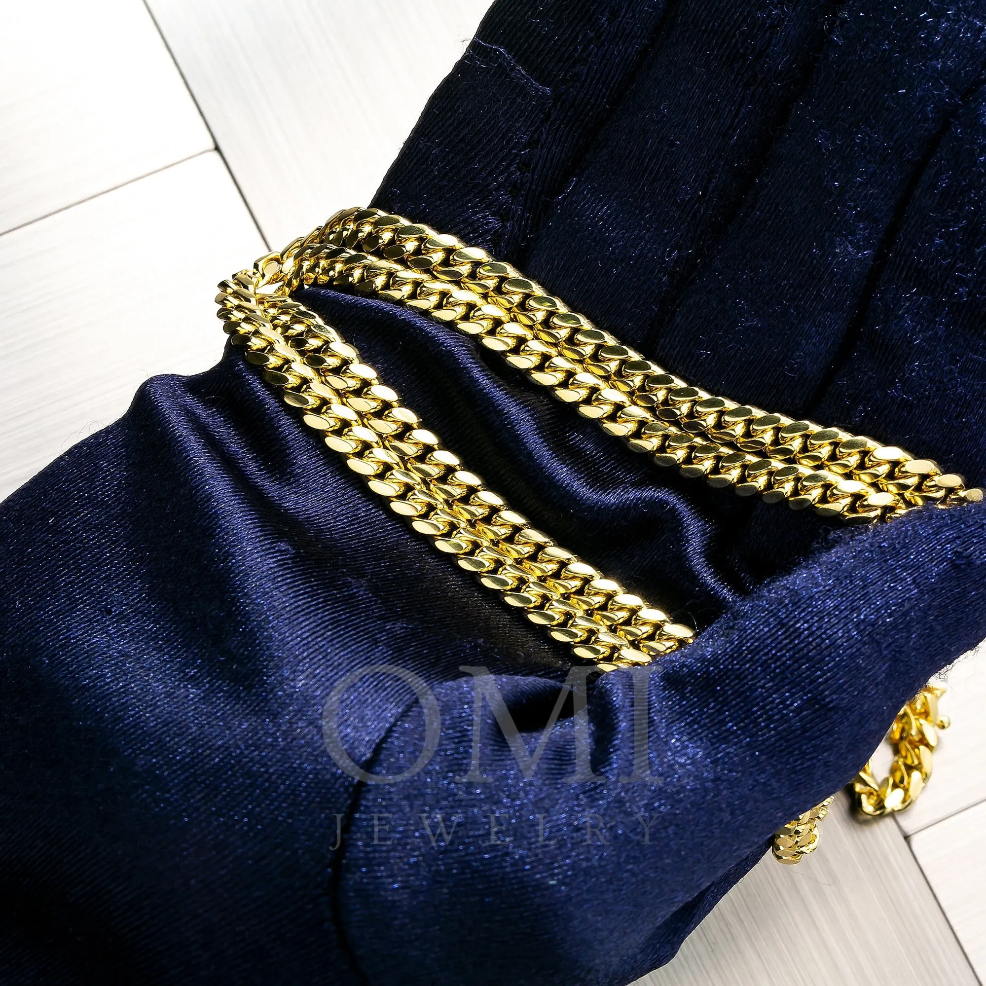 10K Yellow Gold 5mm Solid Miami Cuban Link Chain Available In Sizes 18-26