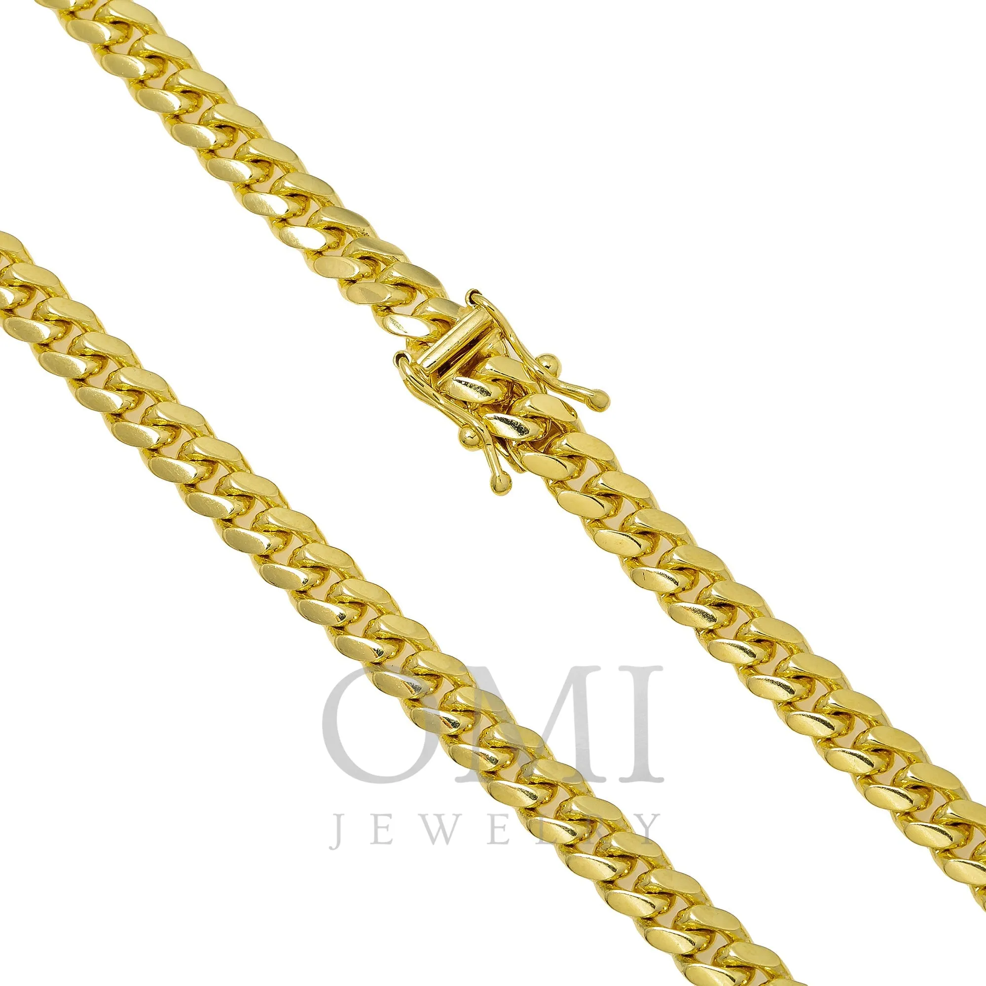 10K Yellow Gold 5mm Solid Miami Cuban Link Chain Available In Sizes 18-26