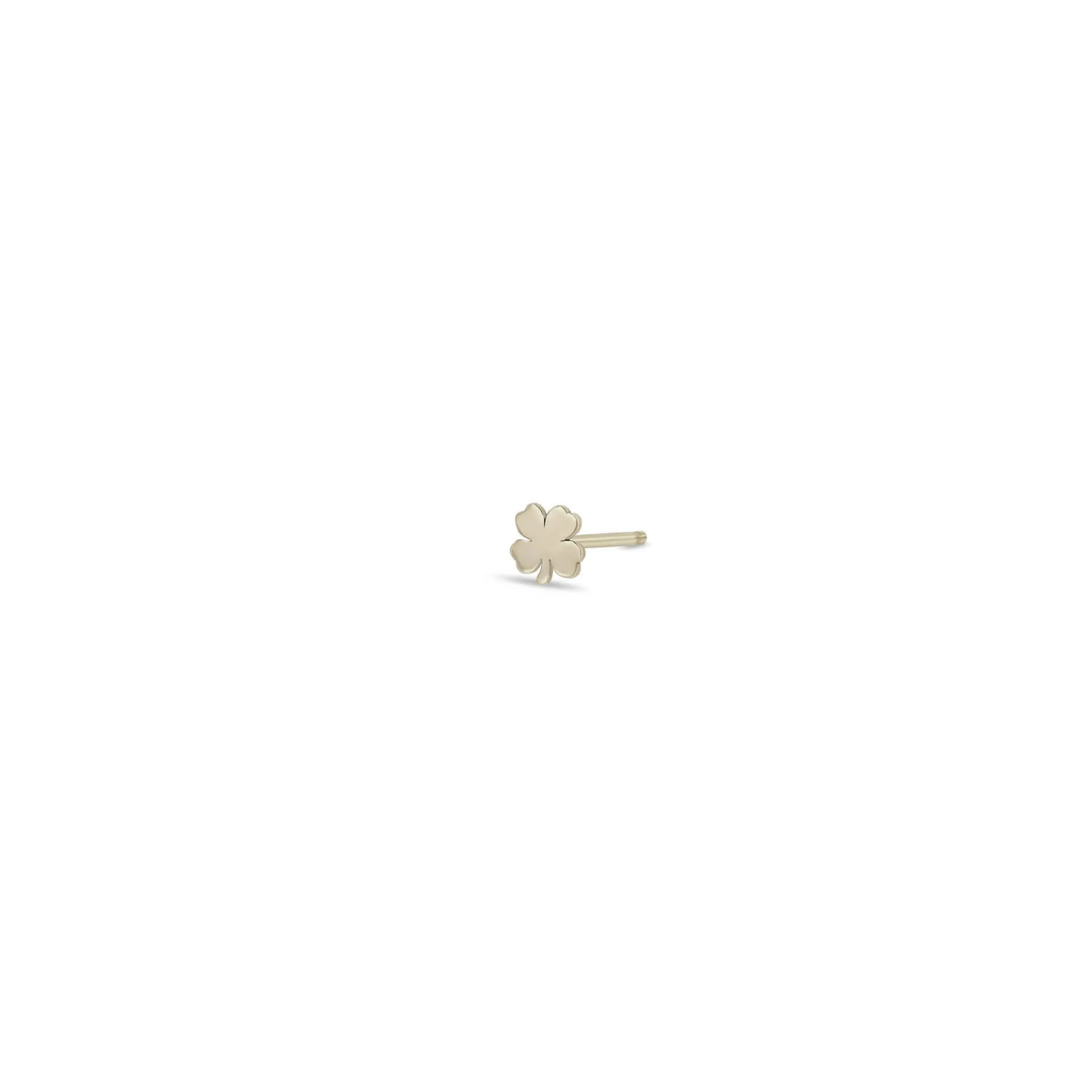 14k Itty Bitty Clover Stud