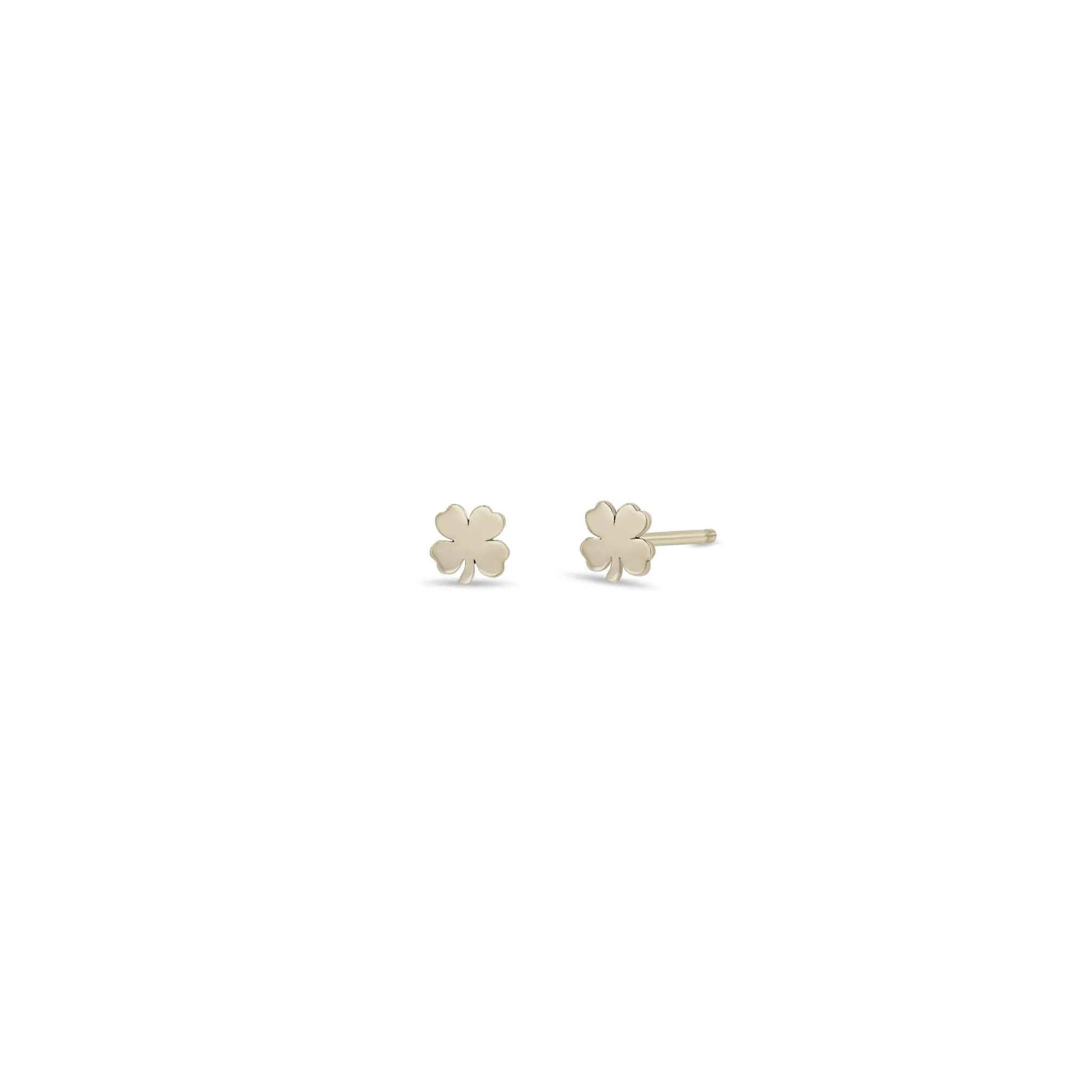 14k Itty Bitty Clover Stud