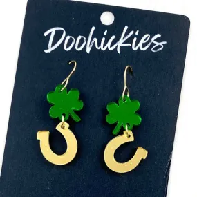 1.5 Lucky Charmz Drops St. Paddy Acrylic Earrings