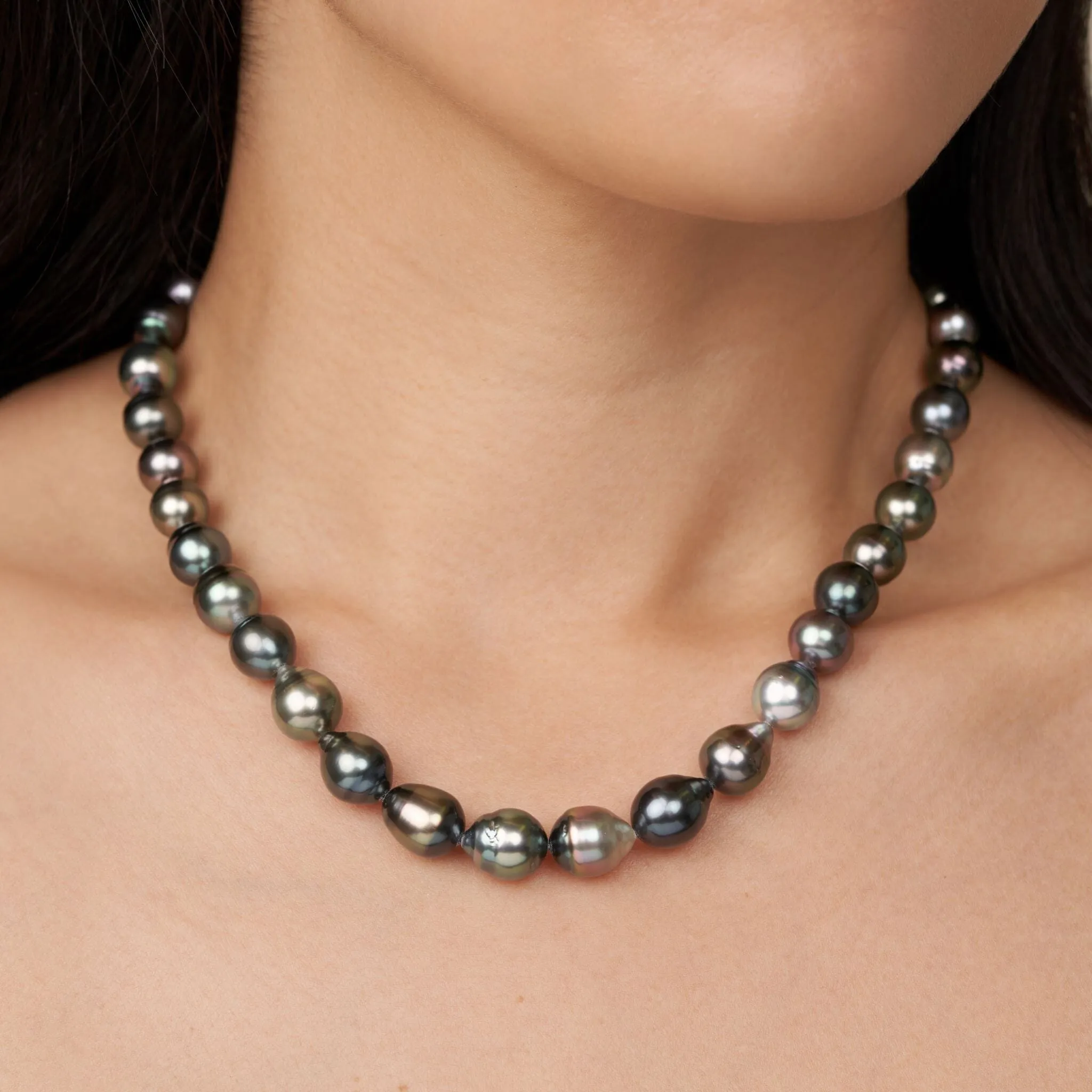 8.2-10.3 mm AAA Tahitian Baroque Pearl Necklace