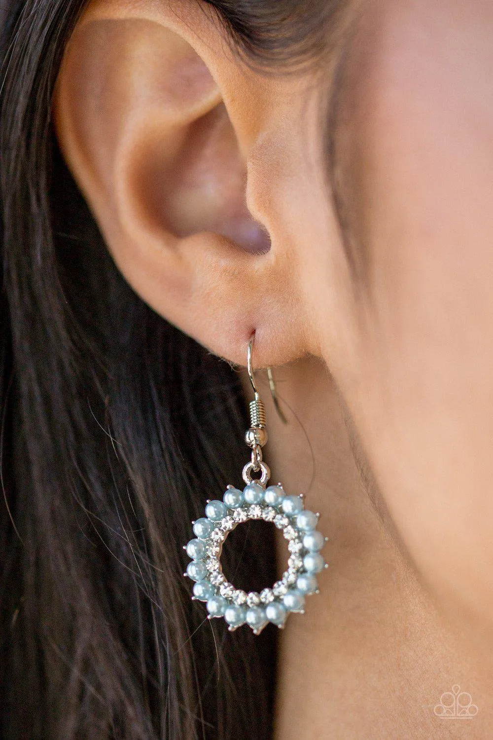 A Proper Lady Blue Pearl Earrings - Paparazzi Accessories