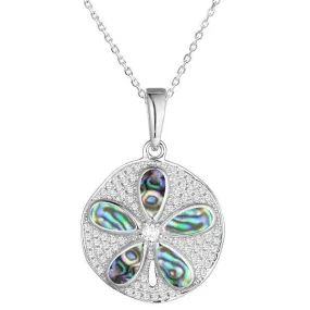 Abalone Pavé Sand Dollar Pendant