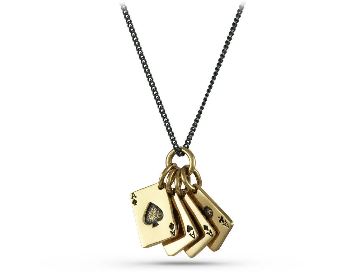 Aces Necklace - Bronze