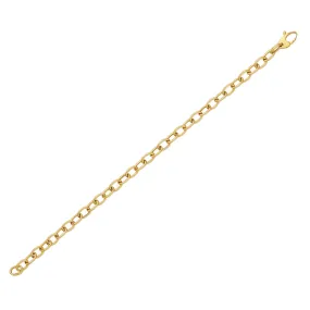 AFJ Gold Collection - Oval Link Chain Bracelet, Yellow Gold