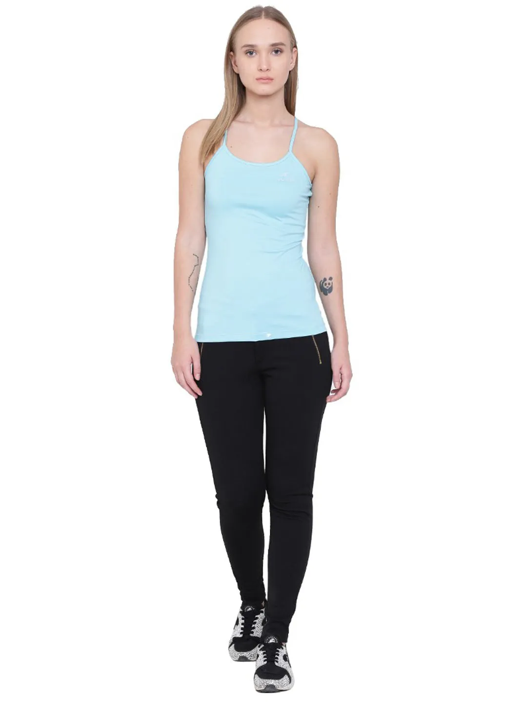 Alcis Lean Strap Back Blue Tank Top