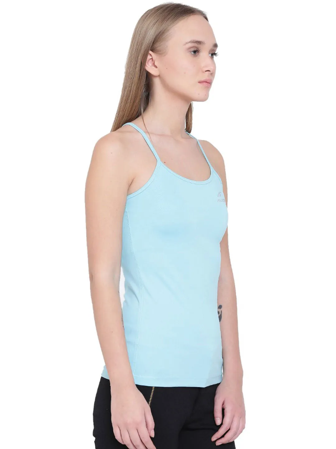 Alcis Lean Strap Back Blue Tank Top