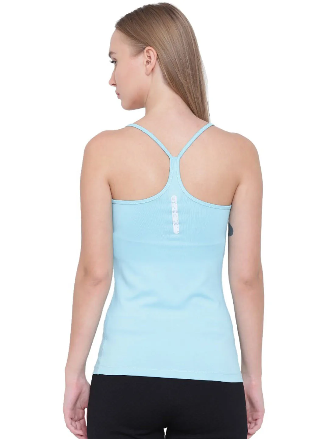 Alcis Lean Strap Back Blue Tank Top