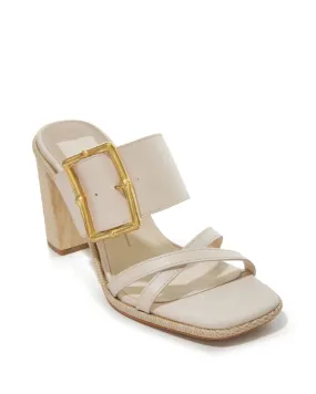 Bamboo buckle heel Ivory