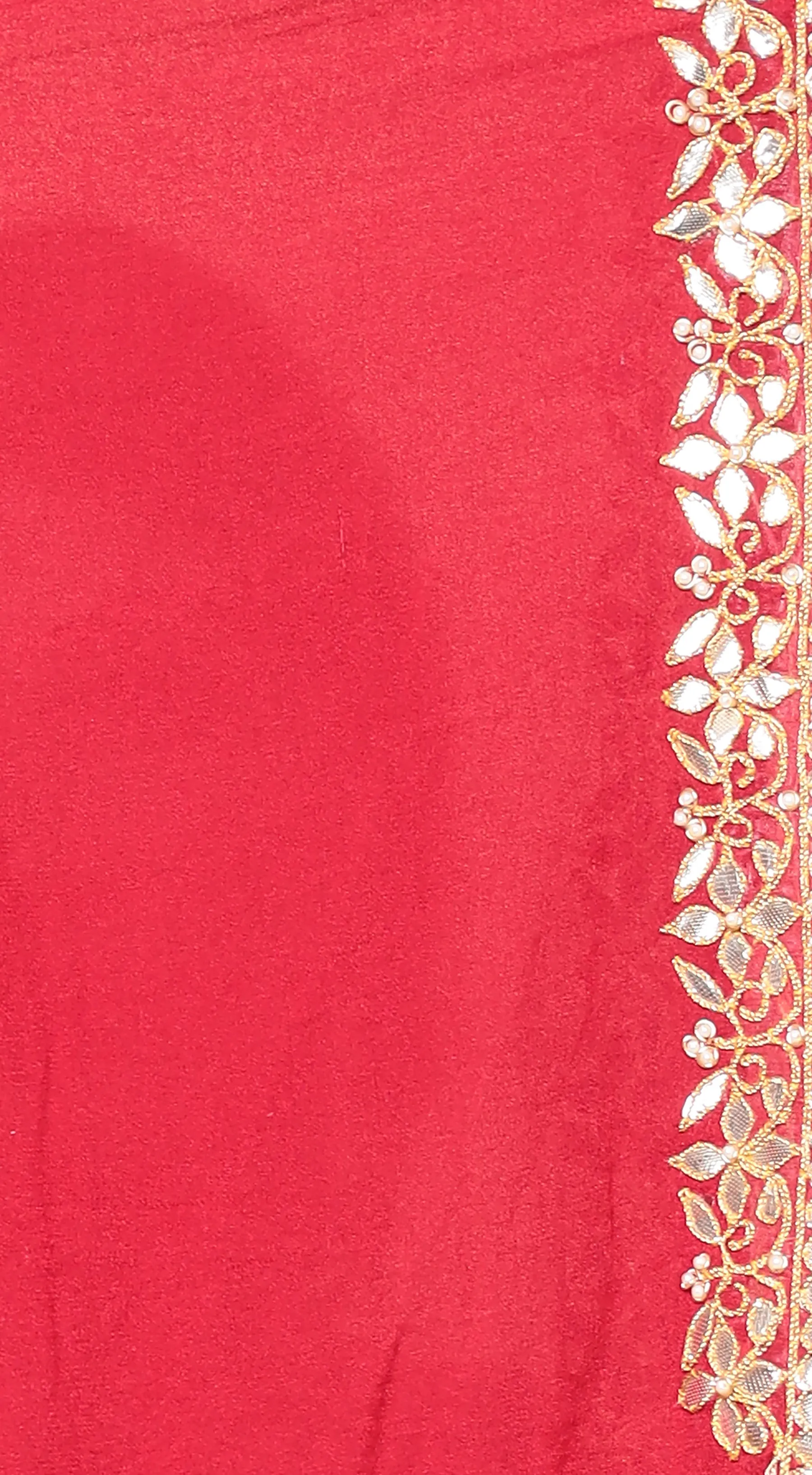 Bandhej Georgette Saree with Dori, Gota Patti work.