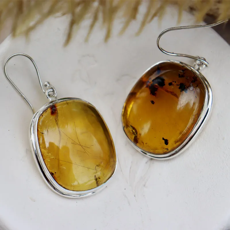 Bartley Amber Boho Earrings A