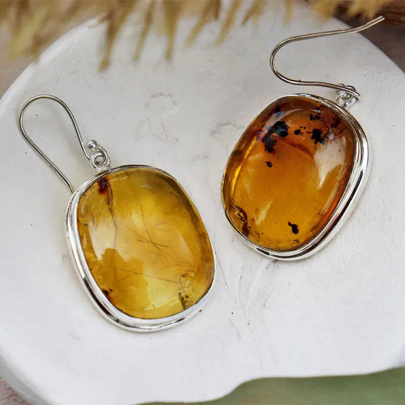 Bartley Amber Boho Earrings A