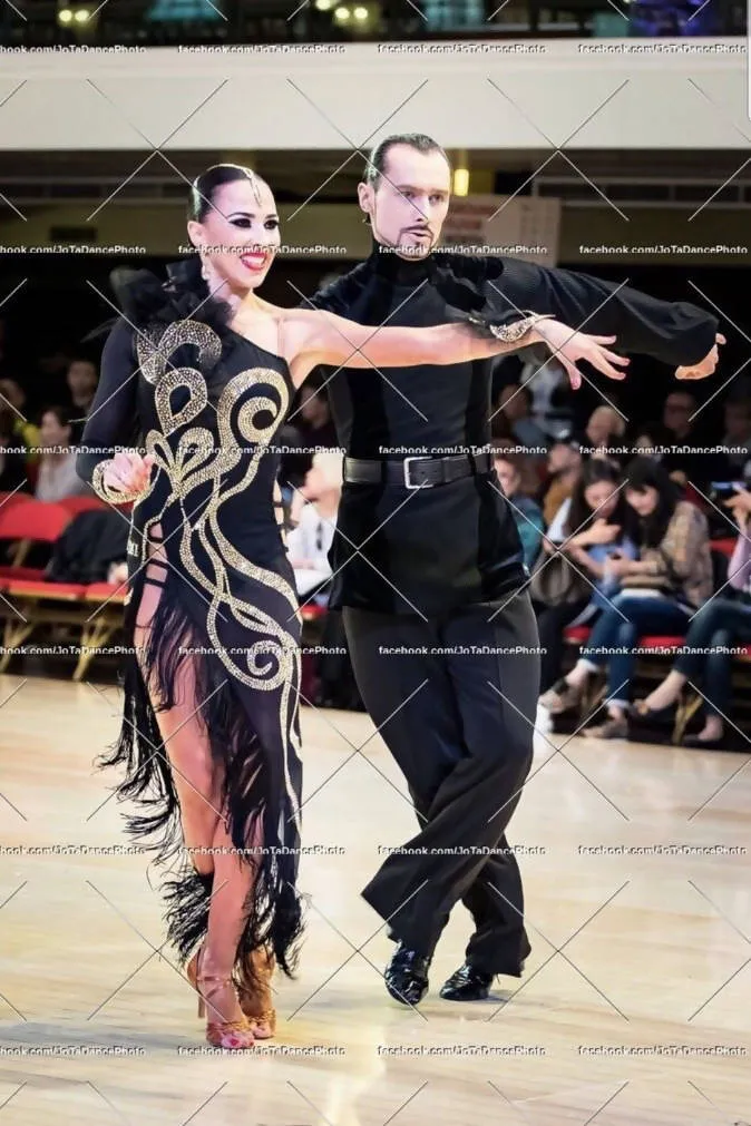 Black & Gold Latin Dress