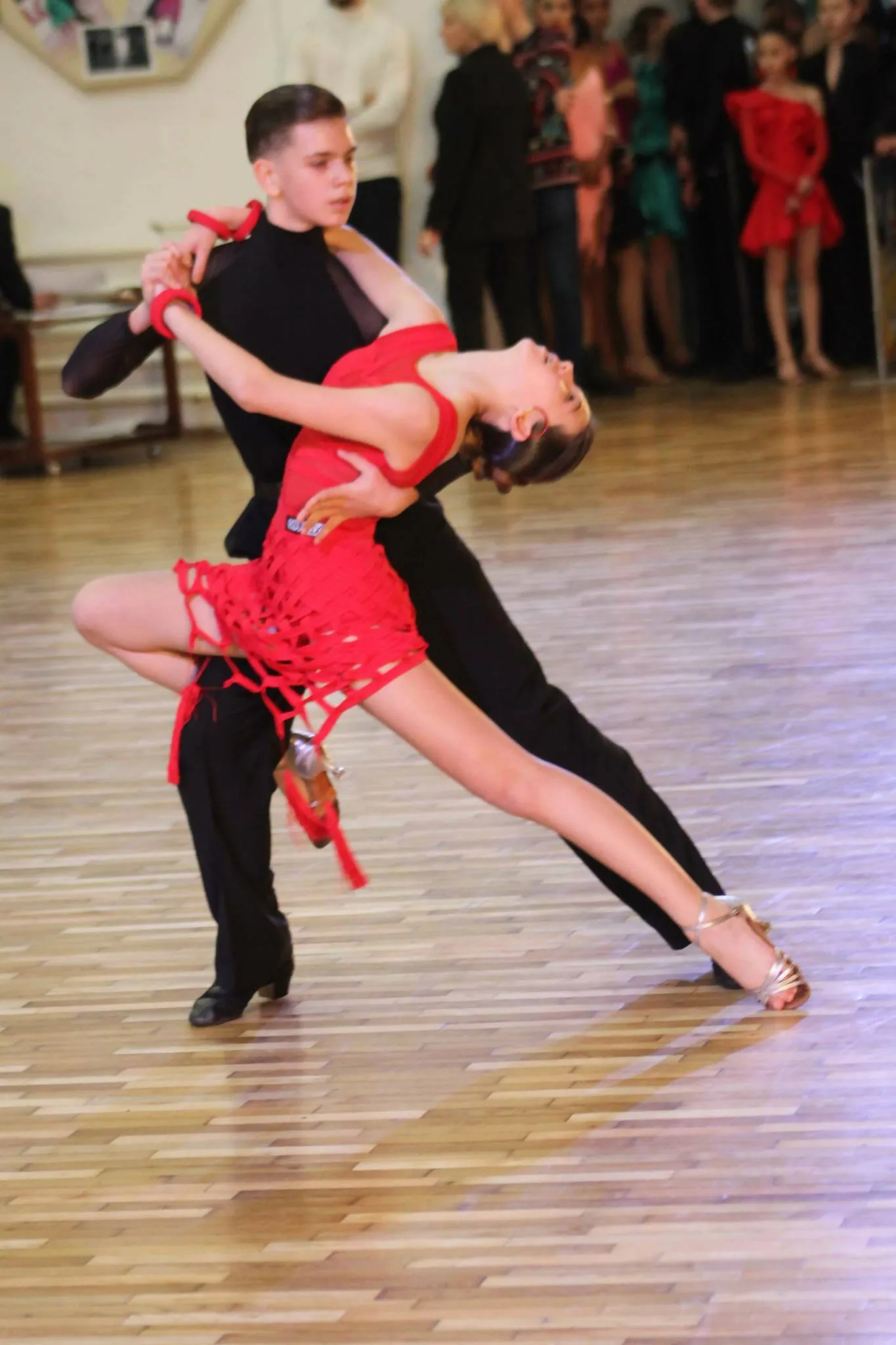 Bright Red Junior Latin Dress