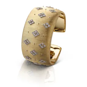 Buccellati - Prestigio - Cuff Bracelet with Diamonds, 18k Yellow and White Gold