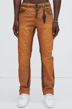 Burn Up Straight Jeans - Brown