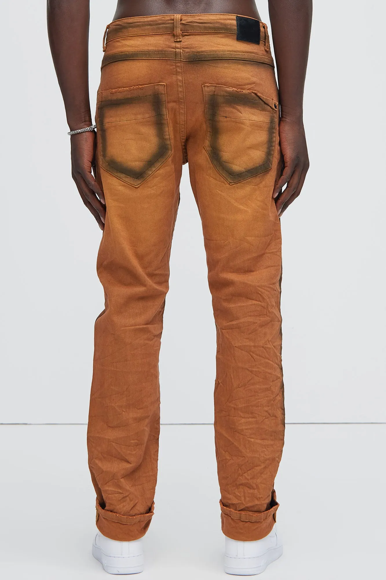 Burn Up Straight Jeans - Brown