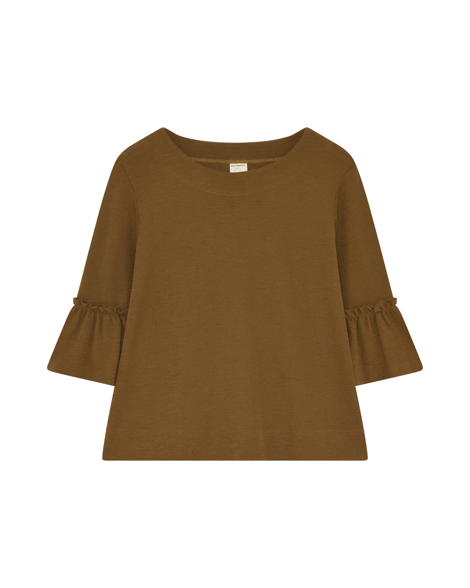 By Basics - Merino Wool Blouse Grain Melange