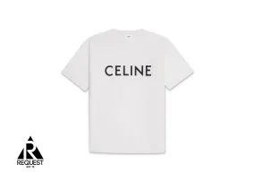 Celine Loose Fit Logo Tee White/Black