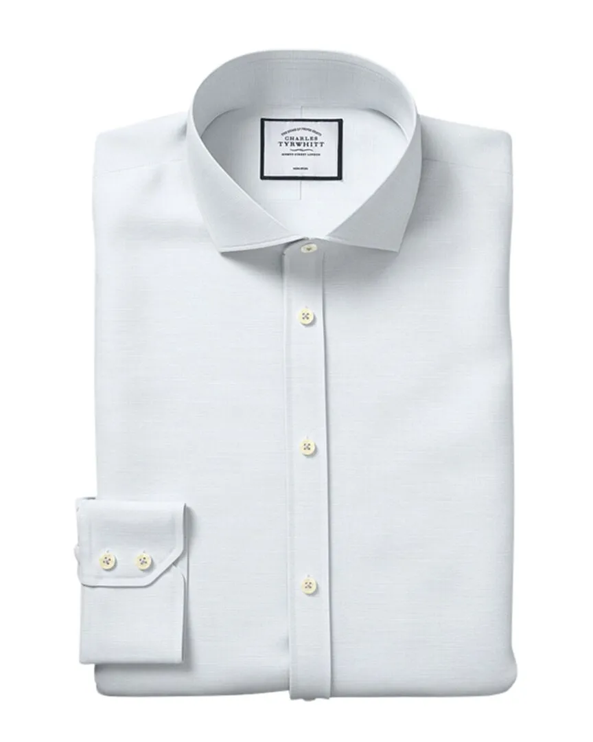 Charles Tyrwhitt Non-Iron Slub Cutaway Slim Fit Shirt