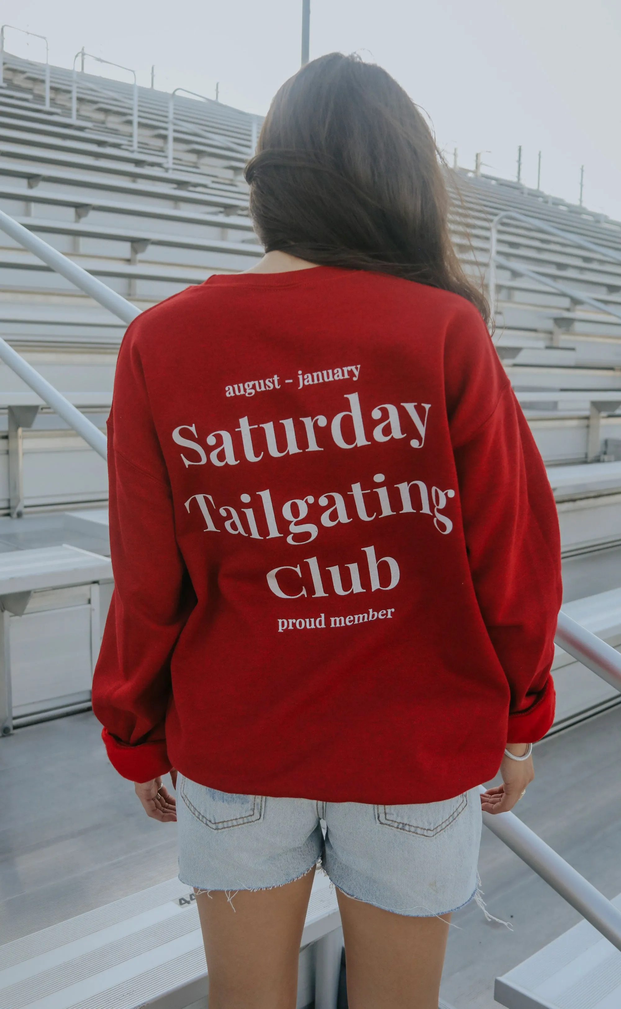 charlie southern: saturday tailgating club sweatshirt - red