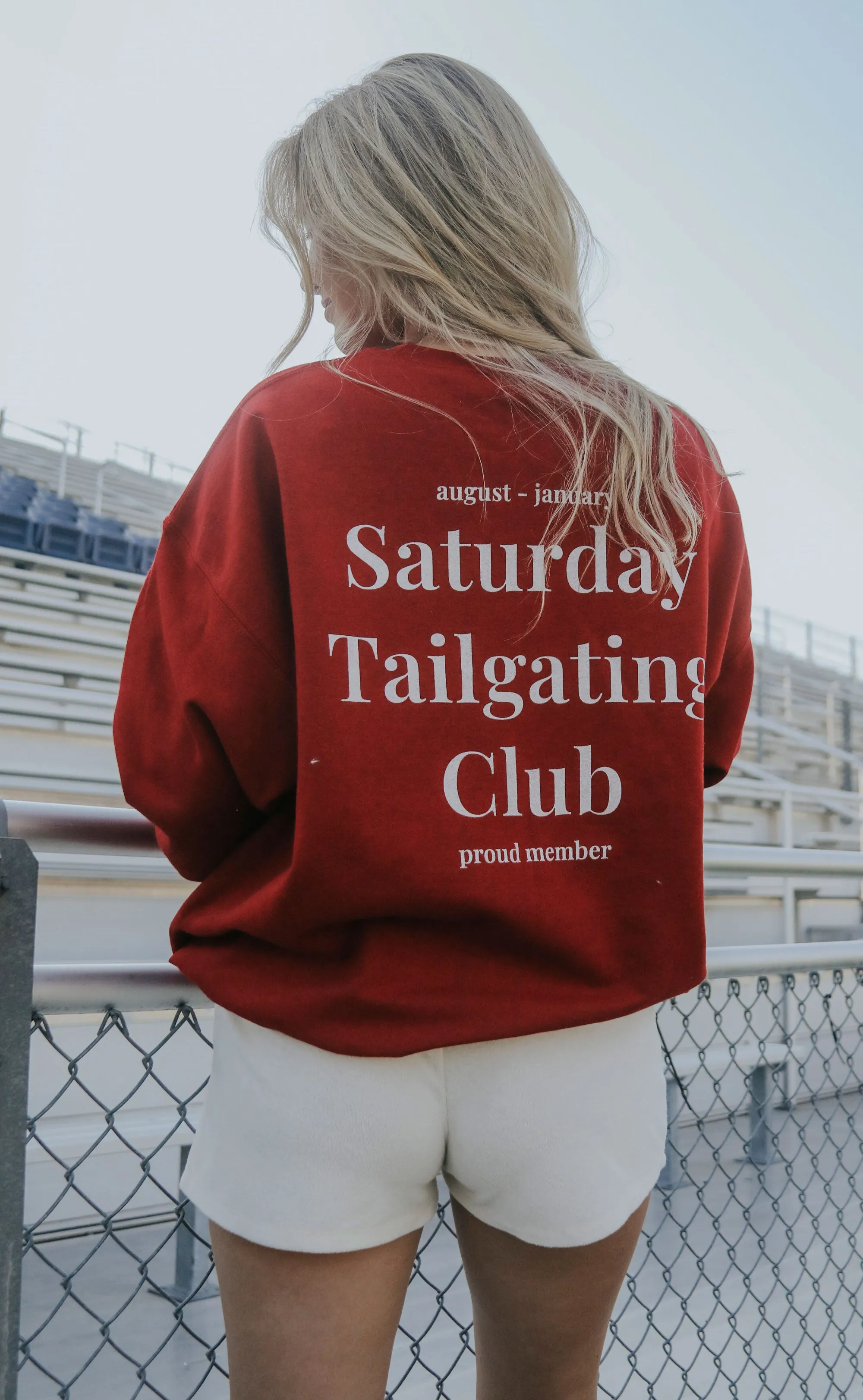 charlie southern: saturday tailgating club sweatshirt - red