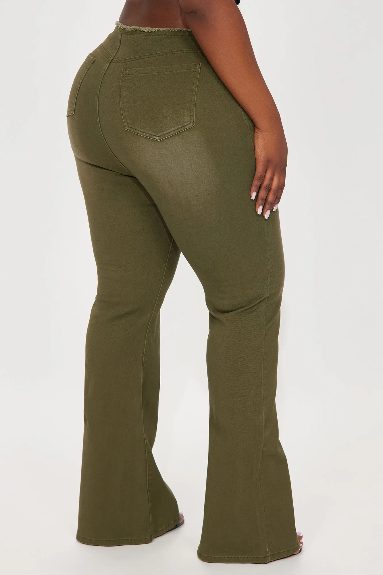 Chelsea V Waist Flare Pant - Olive