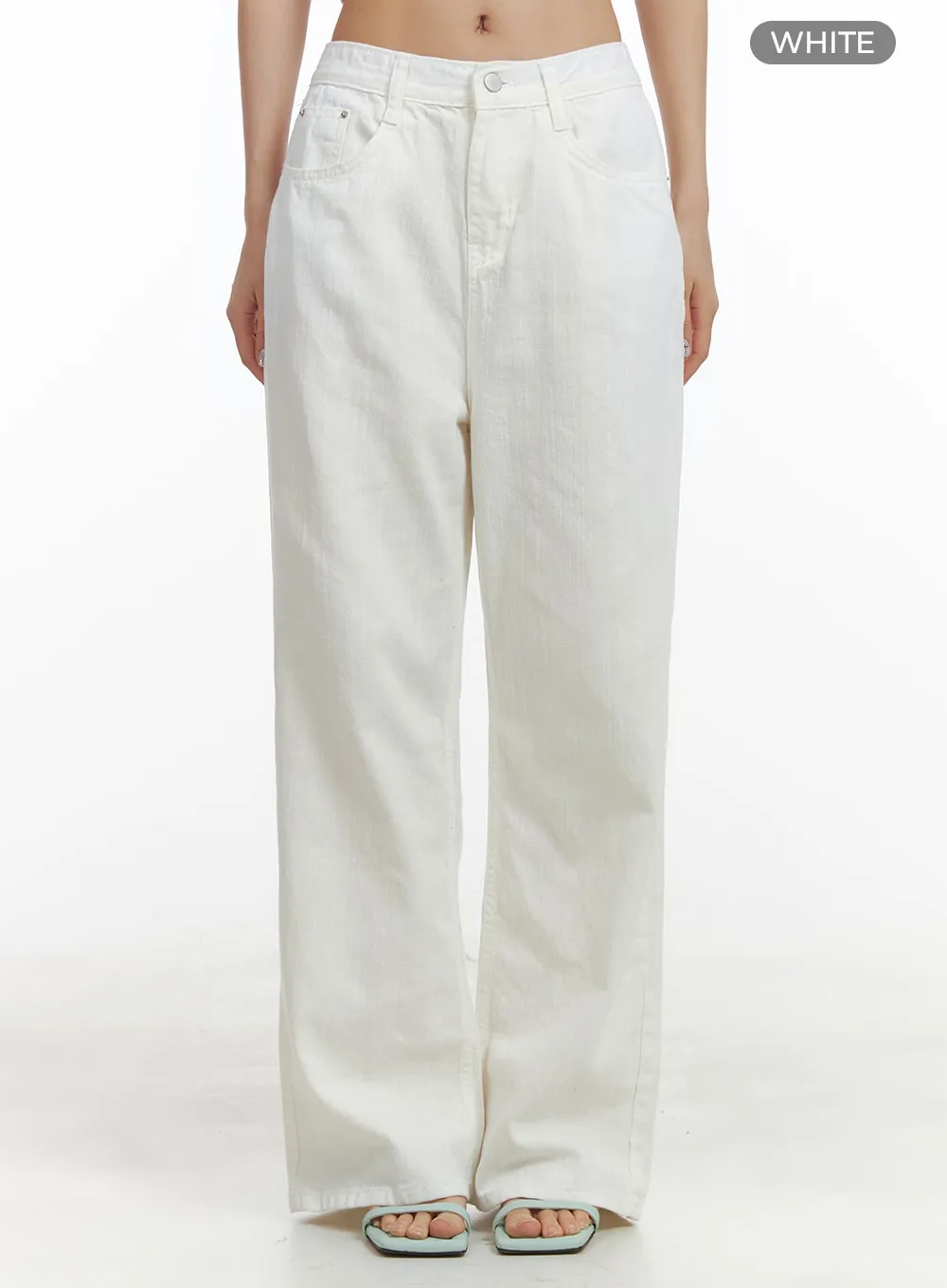 Classic Loose Fit Cotton Straight Pants OA416