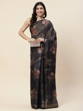 Digital Floral Print Cotton Saree