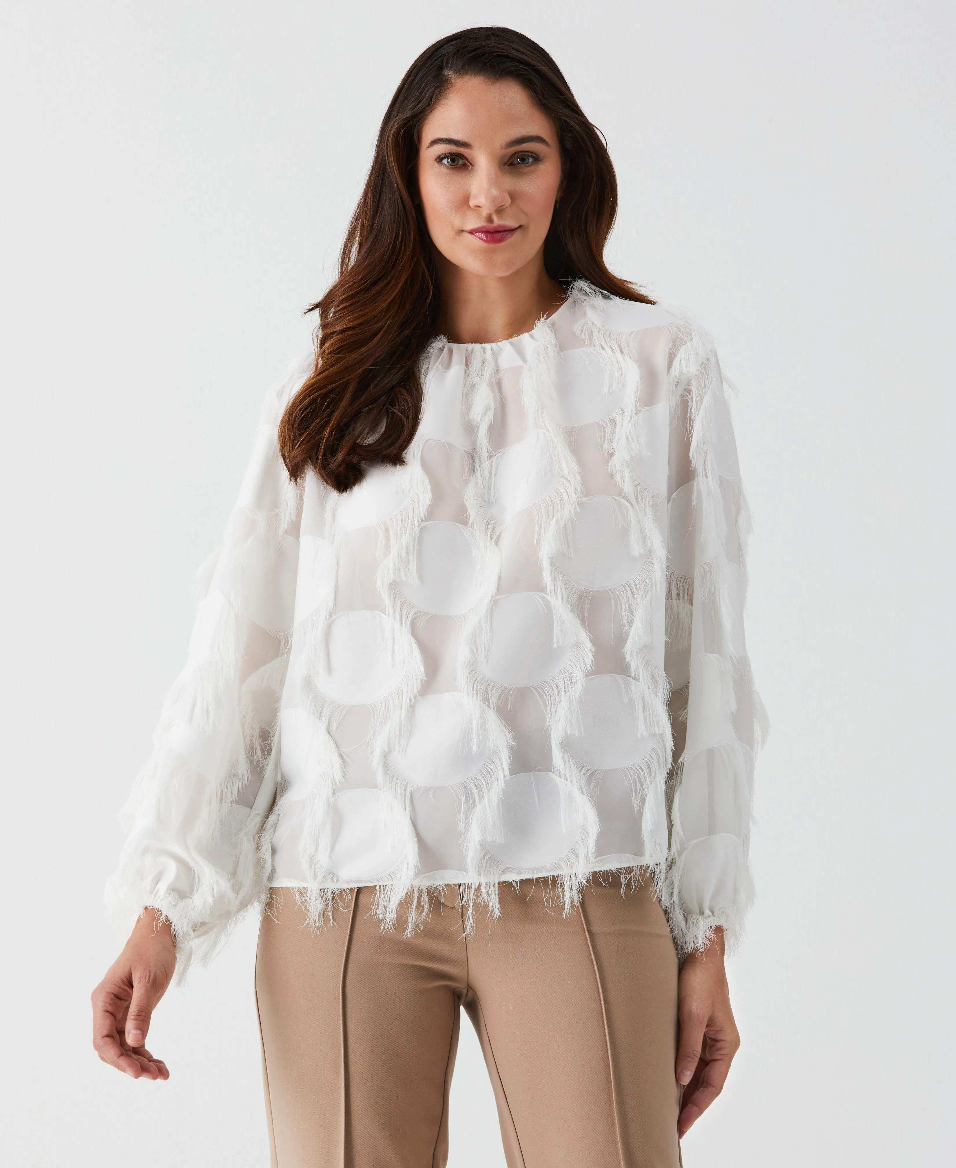 Drop Shoulder Textured Blouse