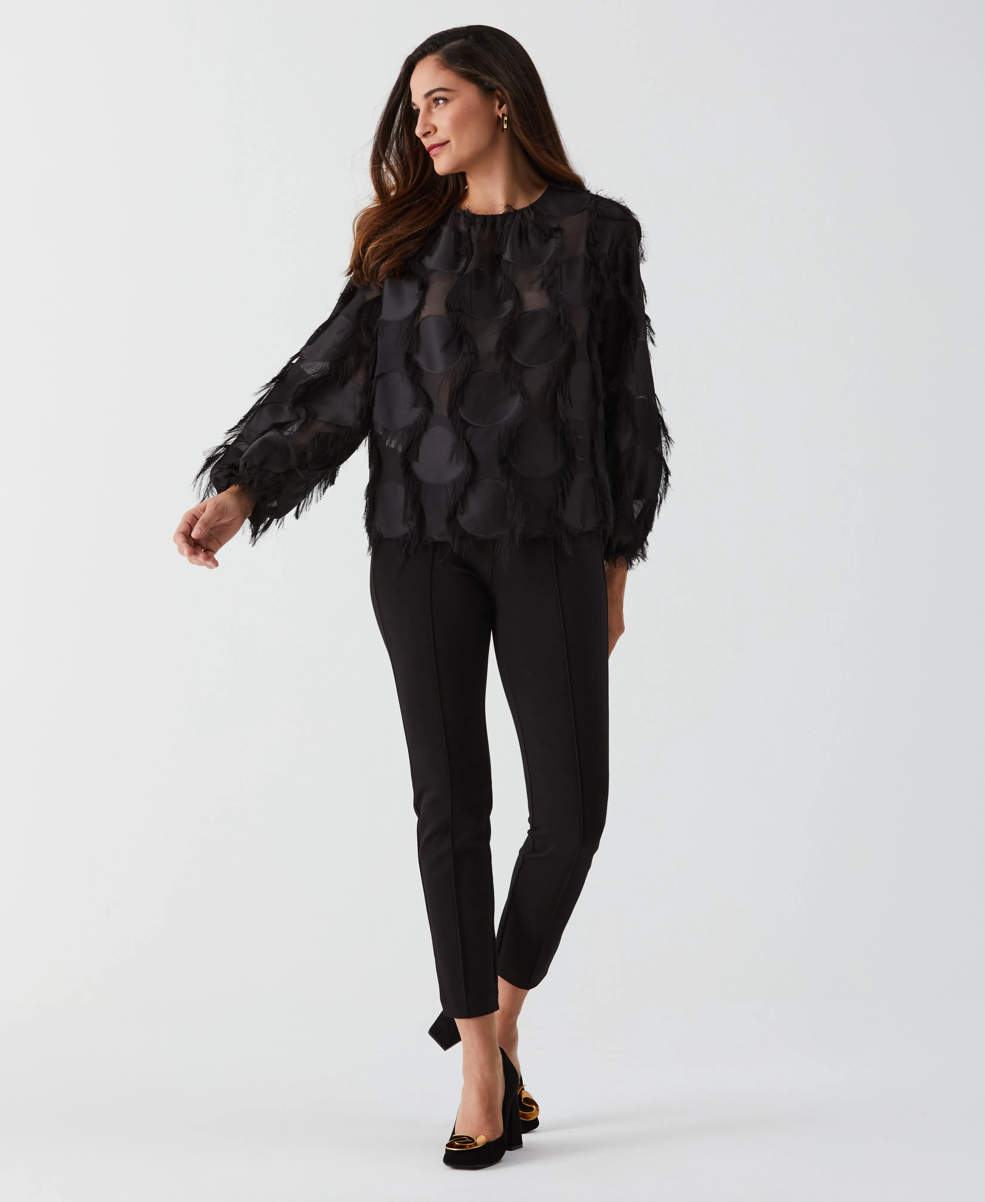 Drop Shoulder Textured Blouse