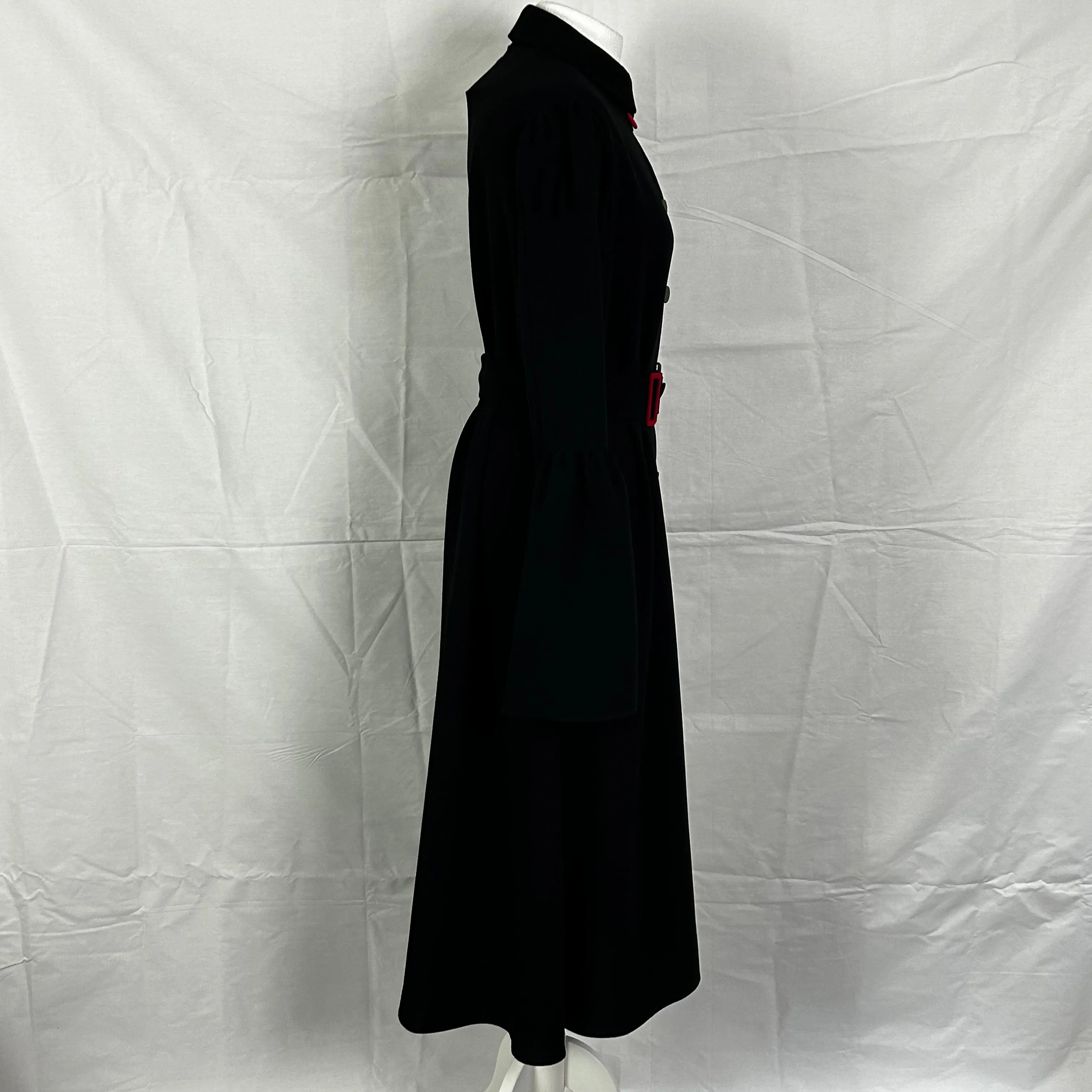 Edeline Lee Brand New 1375 Black Crepe Maxi Dress M