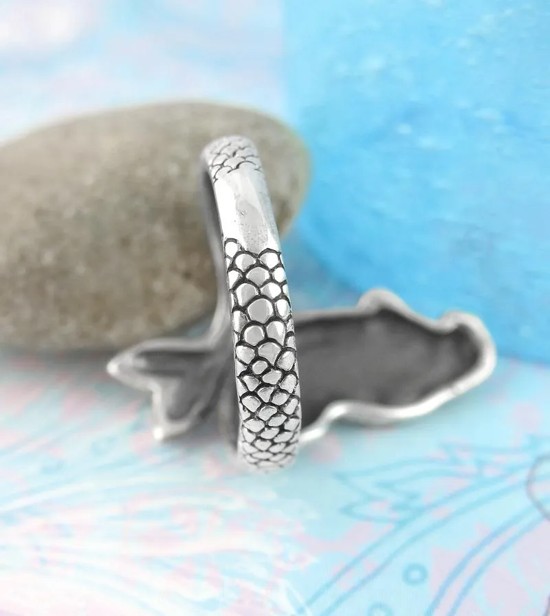 Enchanting Swimming Mermaid Wrap Ring, Adjustable