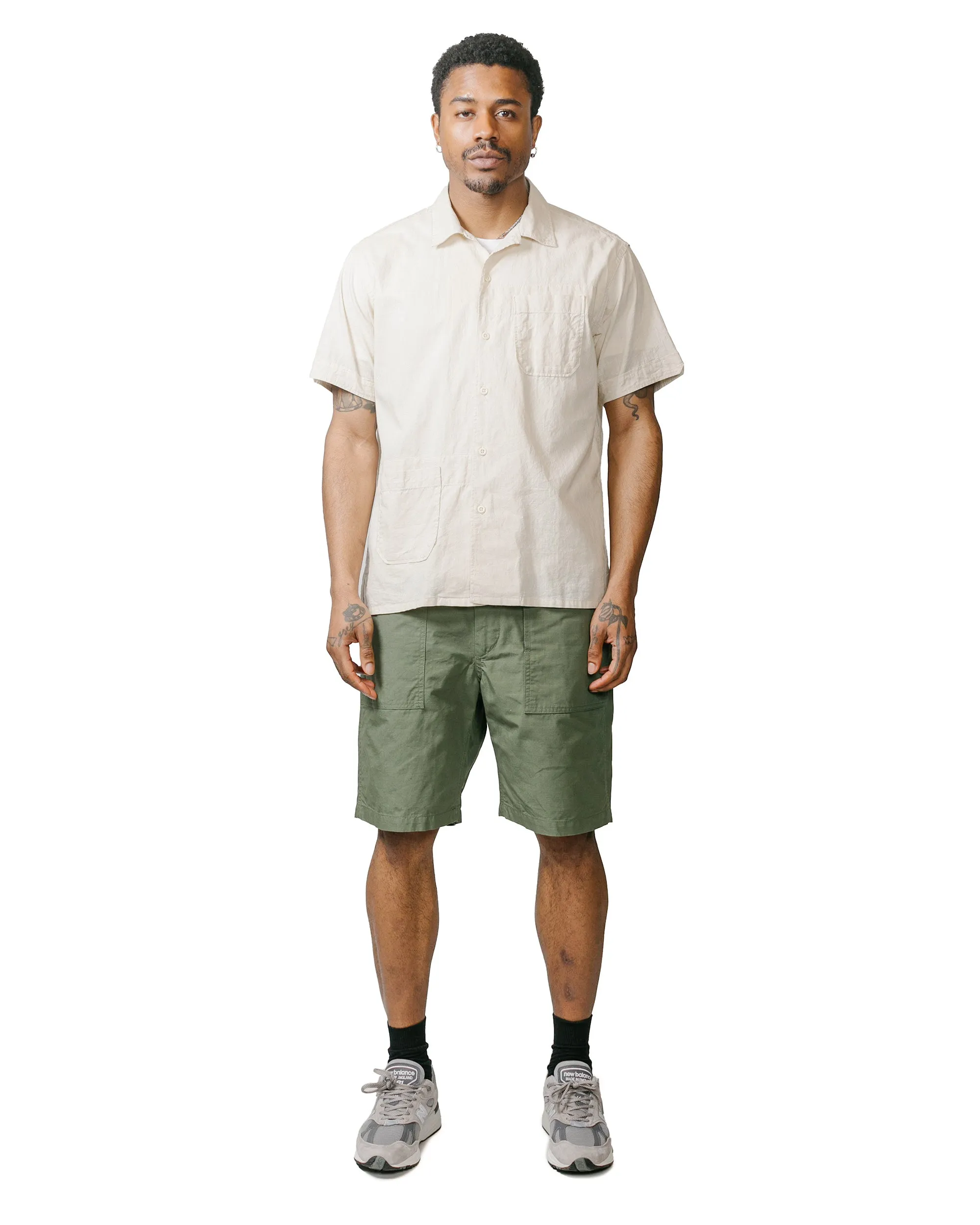 Engineered Garments Fatigue Short Olive Cotton Ripstop