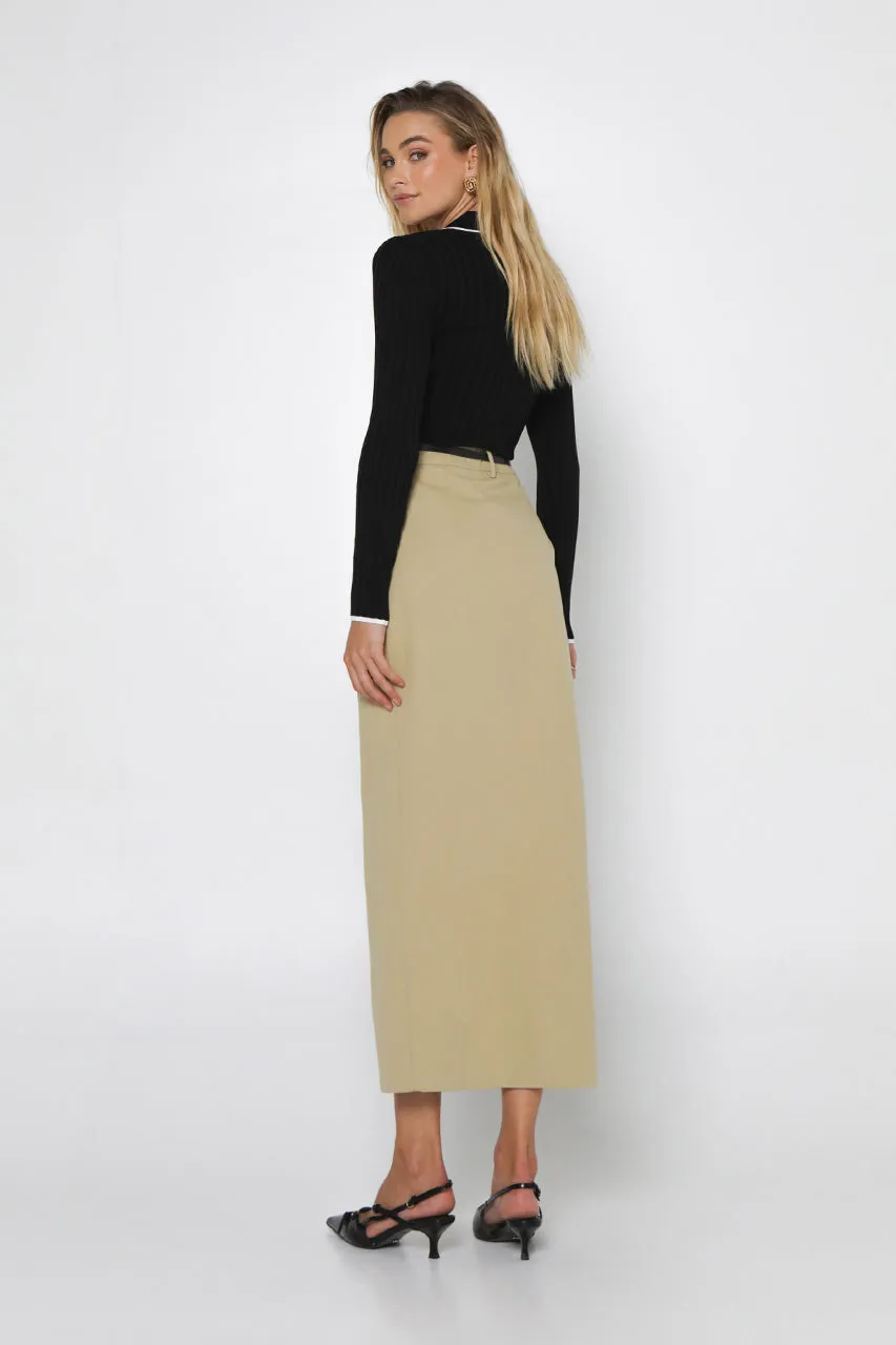 Evan Midi Skirt | Moss