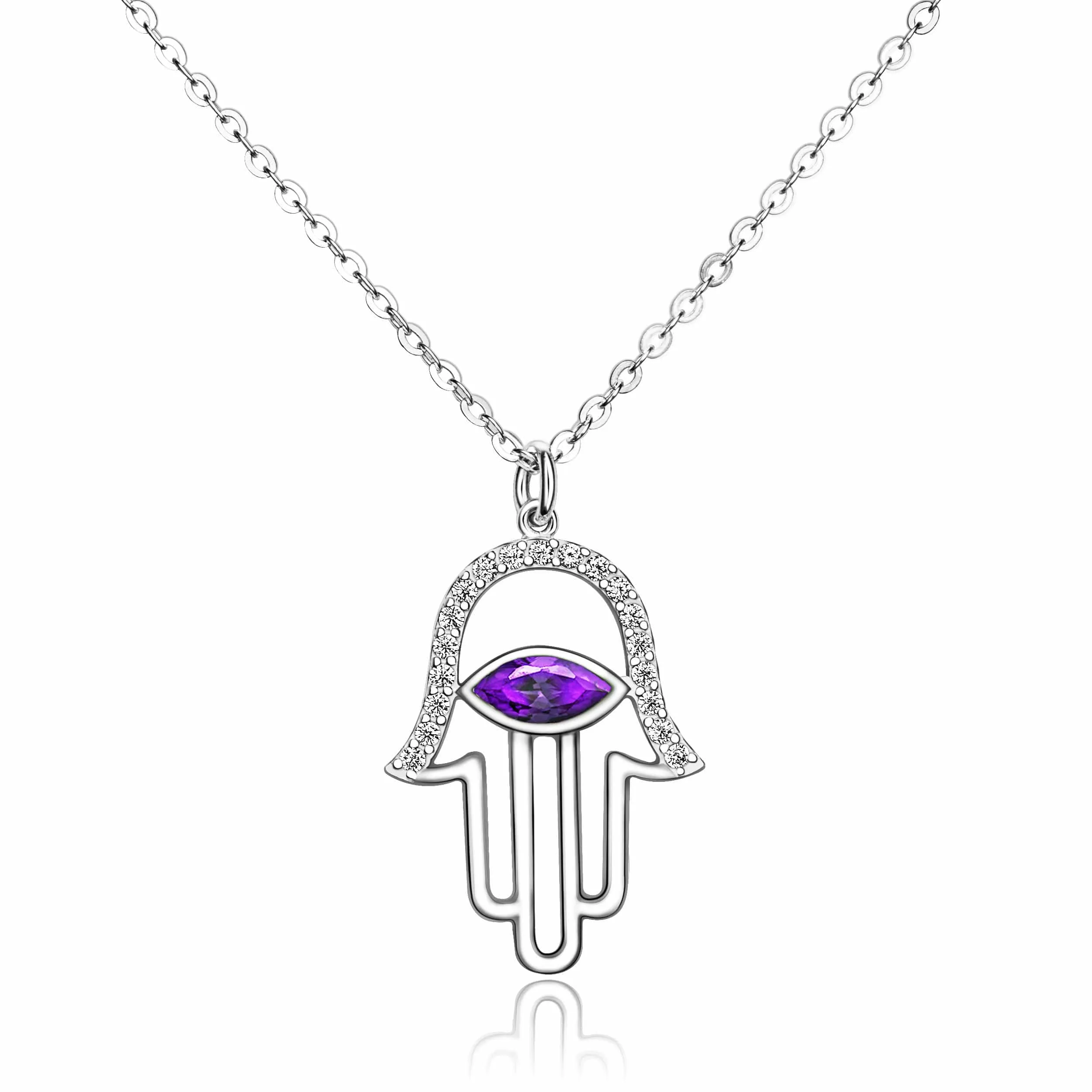 Evil Eye Hamsa Hand Necklace