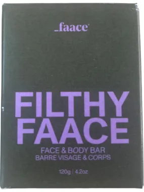 Faace Vegan Skincare Filthy Faace Cleansing Bar Black 120g