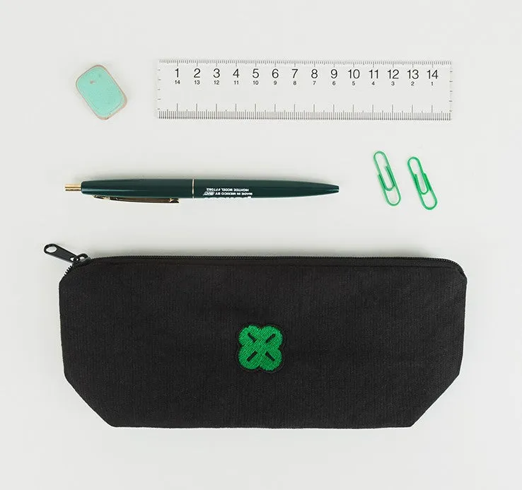 Four-leaf Clover Black Pencil Cases Pouches School Office Stationery