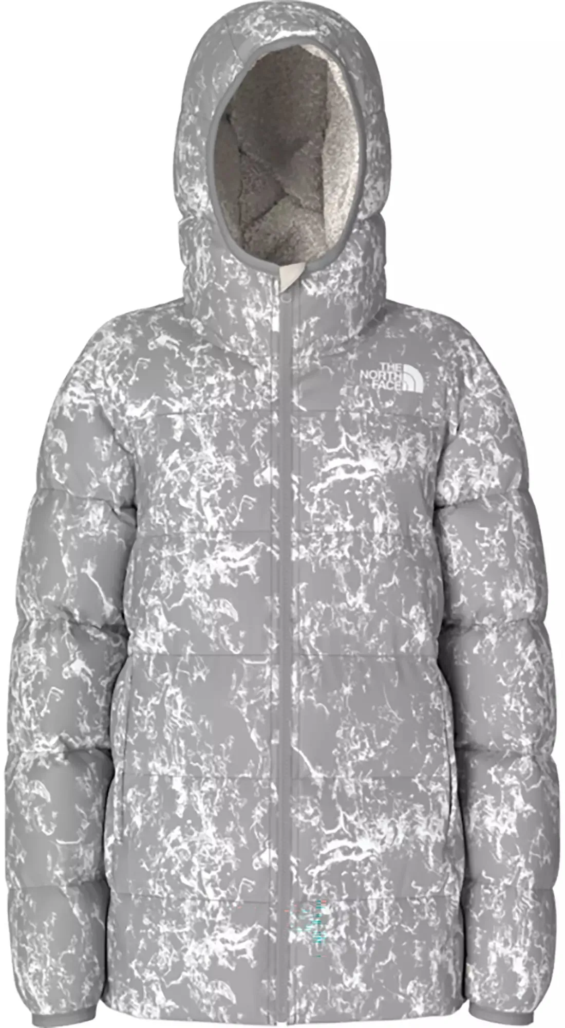 Girls' The North Face | Reversible Mossbud Hooded Parka | Meld Grey