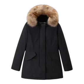 Giubbino Donna Woolrich Arctic Parka Luxury Pelliccia Removibile Nero