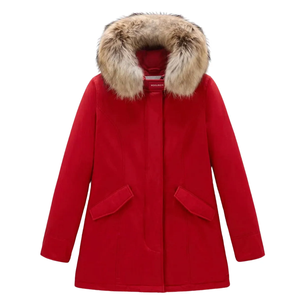 Giubbino Donna Woolrich Arctic Parka Ramar Pelliccia Removibile Rosso