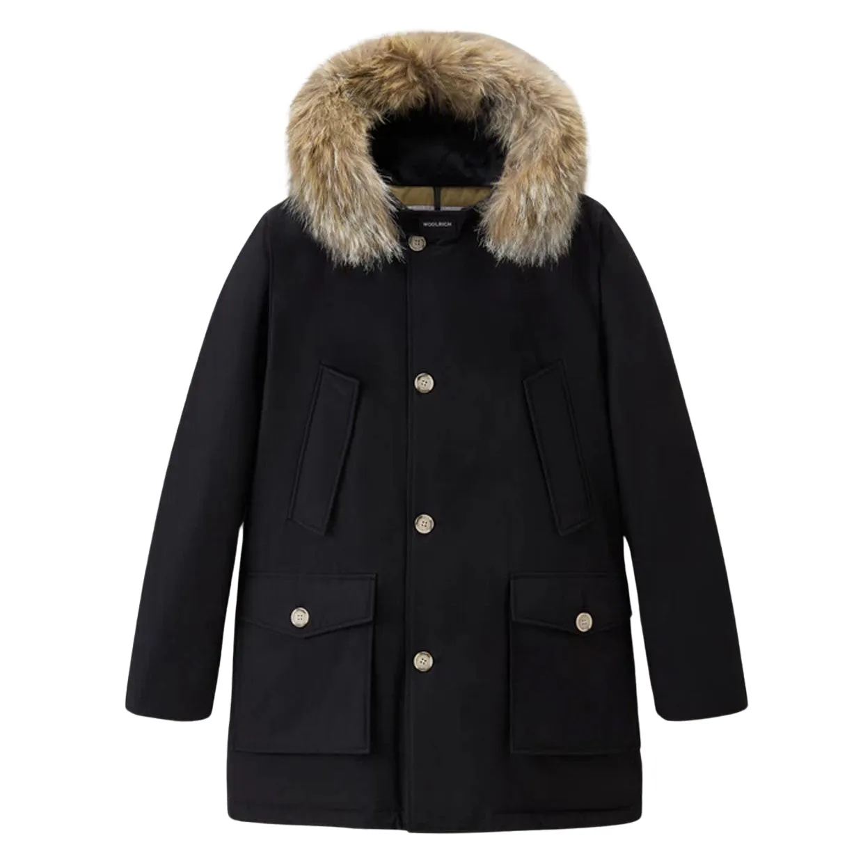 Giubbino Uomo Woolrich Arctic Parka Ramar Pelliccia Removibile Nero