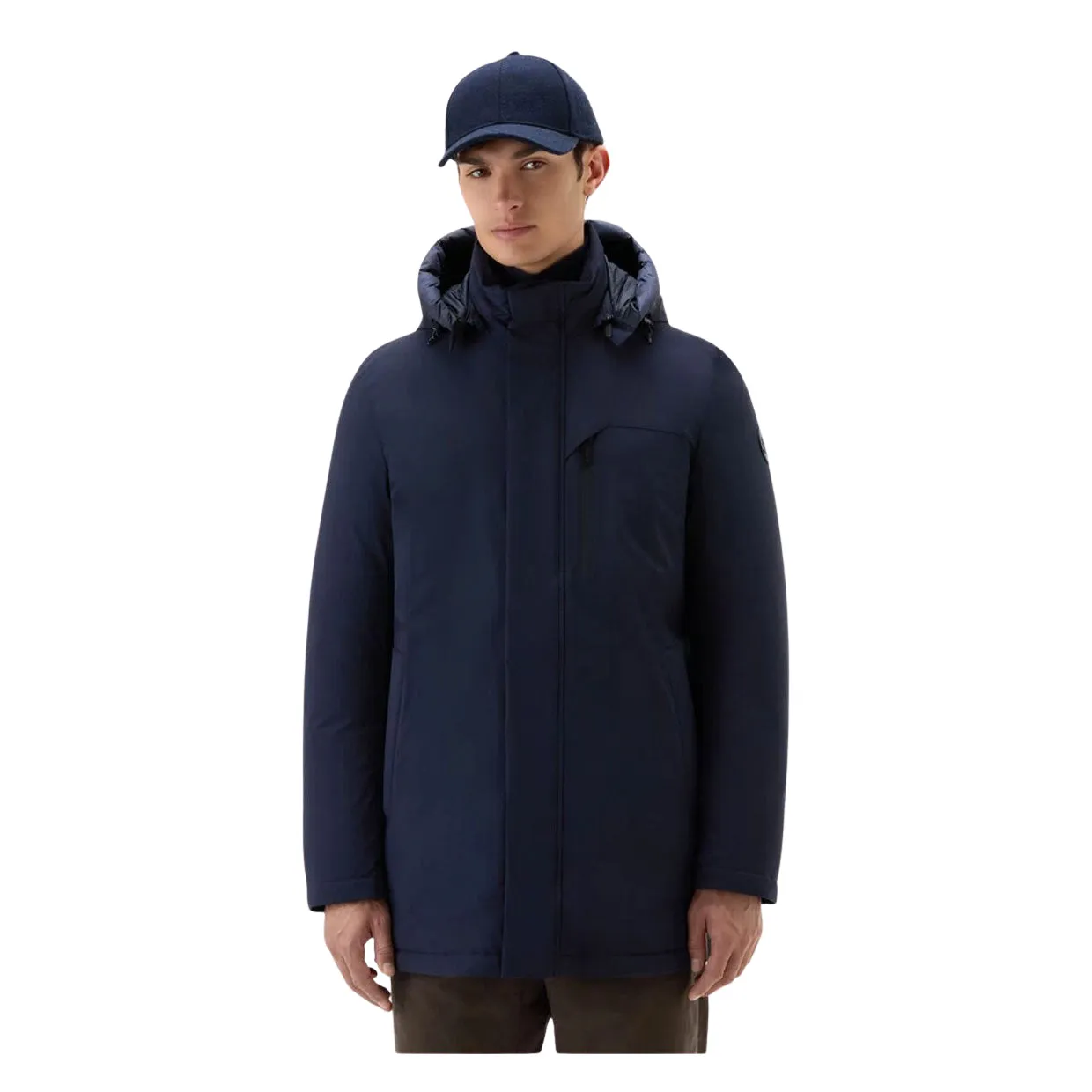 Giubbino Uomo Woolrich Mountain Stretch Parka Blu