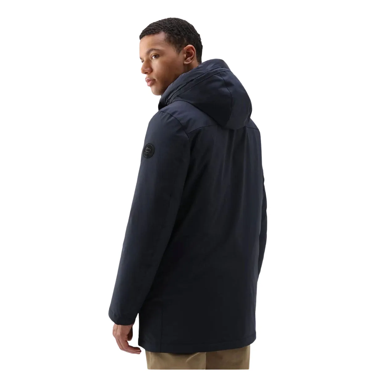 Giubbino Woolrich Mountain Stretch Parka Blu Melton