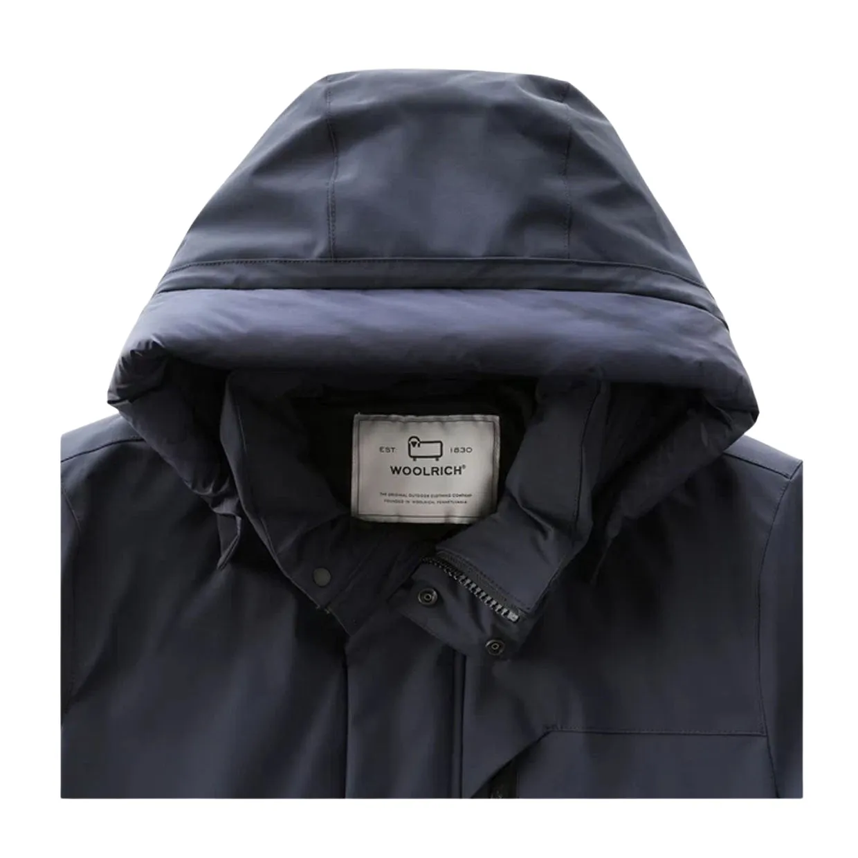 Giubbino Woolrich Mountain Stretch Parka Blu Melton