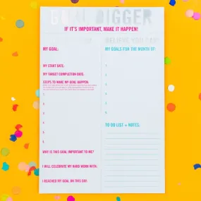 Goal Digger Goal Setting Notepad