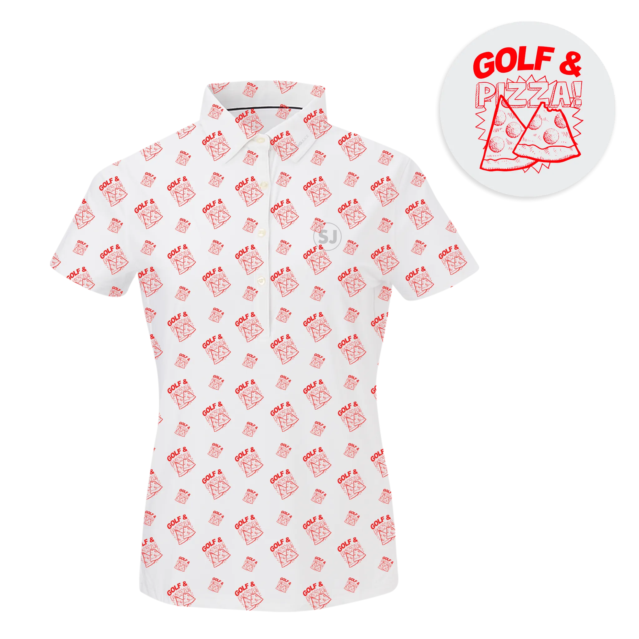 Golf & Pizza Women's Polo