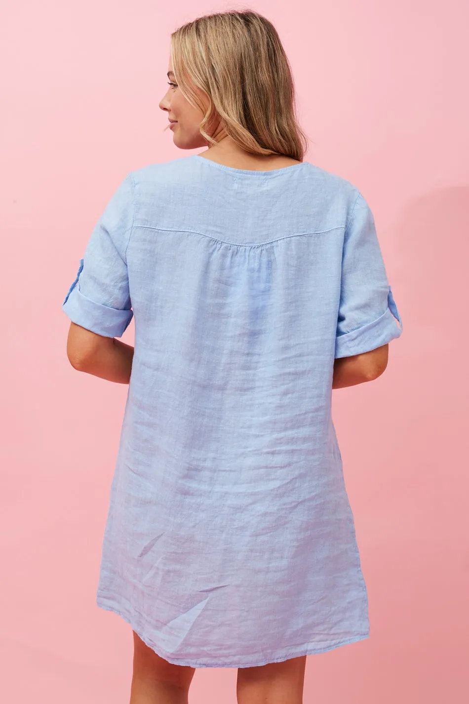 GRAZIA LINEN SHIRT DRESS